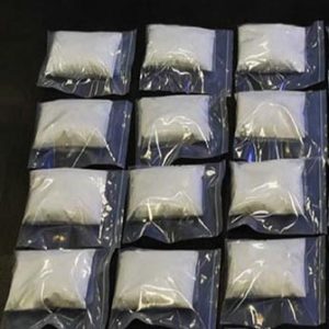 Ultraviolet infrared double wave band phosphor