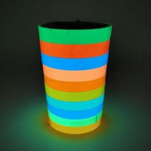 Colored photoluminescent adhesive tape