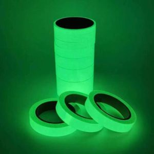 Green glow in the dark gummed tape