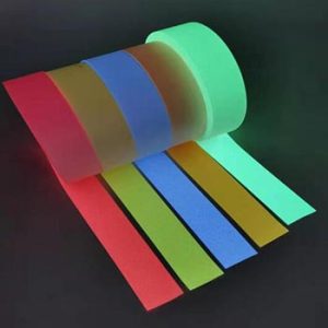 Photoluminescent chemical fiber cloth