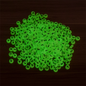 Luminous english alphabet beads