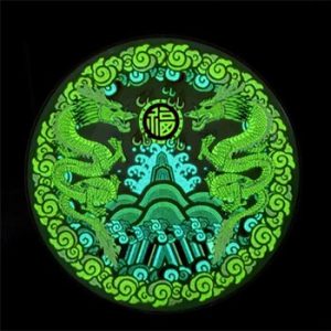 Glow in the dark porcelain plate